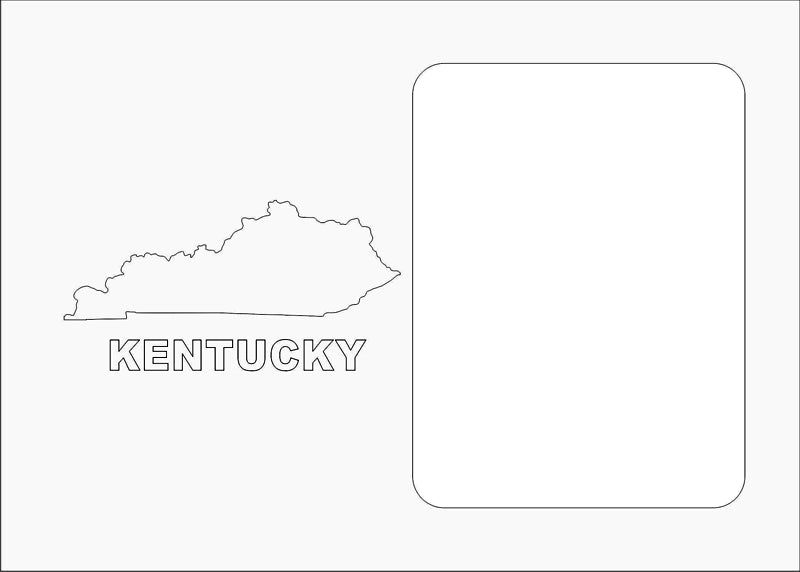 Kentucky Picture Frame - State Photo Frame
