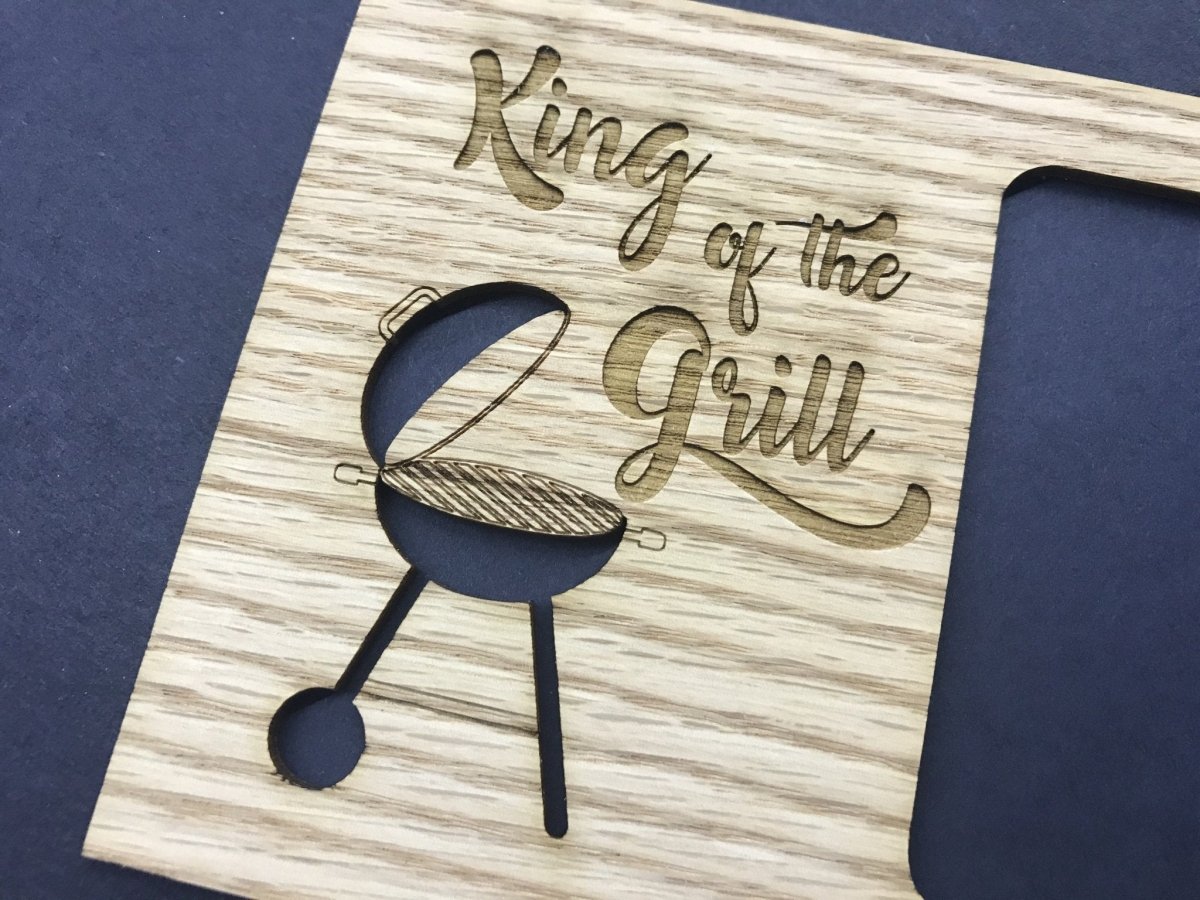 King of The Grill Picture Frame - 5x7 Frame Hold 3x4 Photo