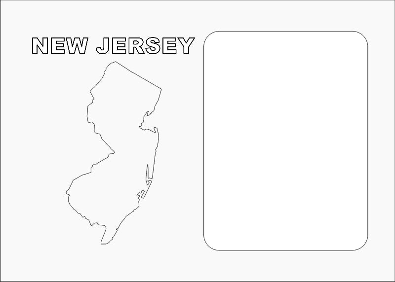 New Jersey Picture Frame - State Photo Frame