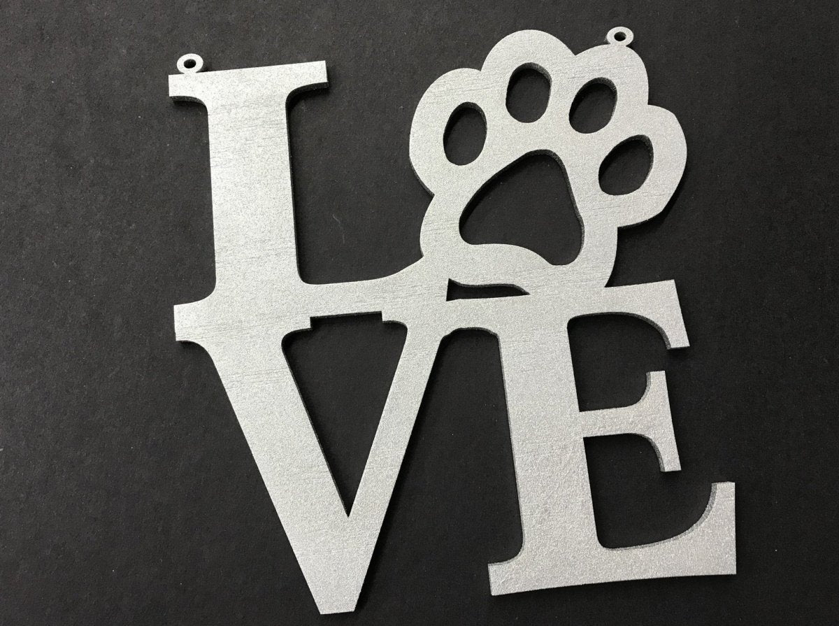 Paw Print Love Sign Wall Decor