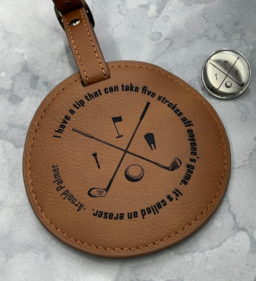 Personalized Golf Ball Marker - Silver with Black Engraving