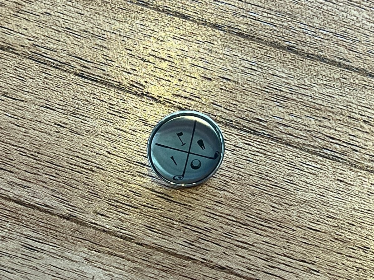 Personalized Golf Ball Marker - Silver with Black Engraving