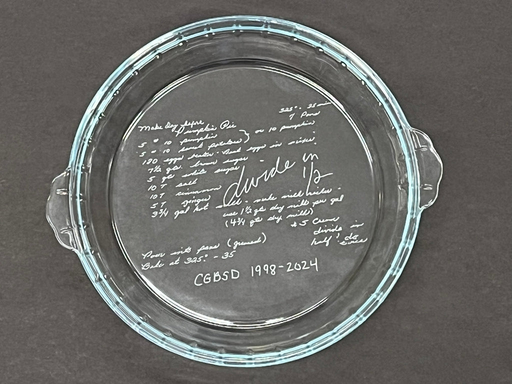 Personalized Pie Plate
