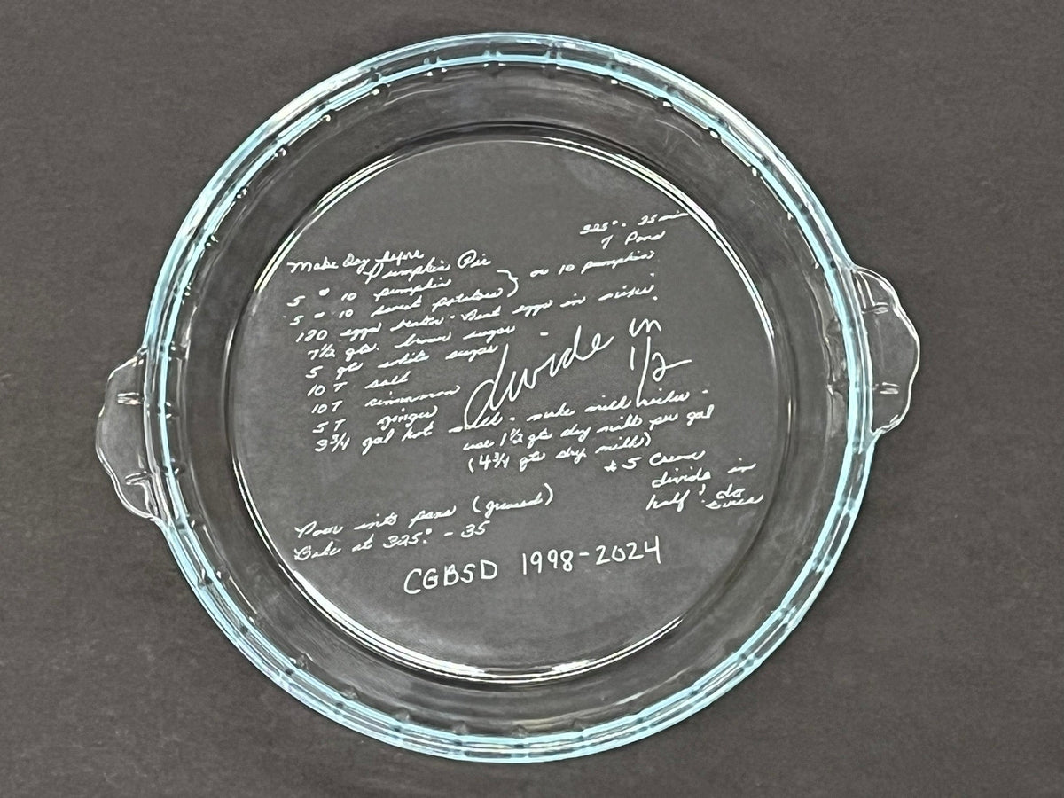 Personalized Pie Plate