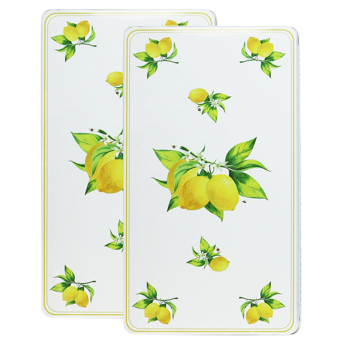 Calypso Basics by Reston Lloyd, Rectangular Tin Burner Cover, Fresh Lemons