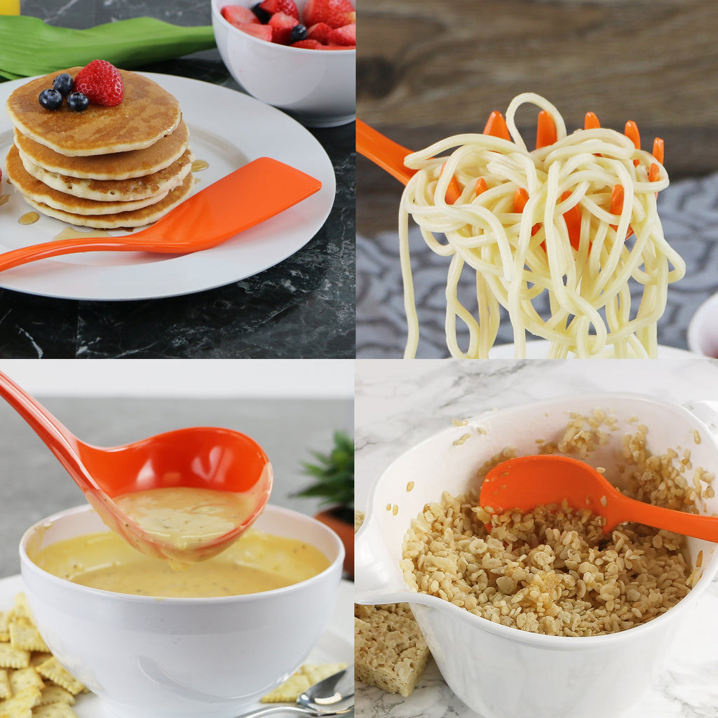 6pc Utensil Set, Orange
