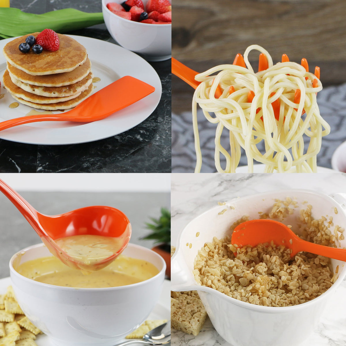 6pc Utensil Set, Orange
