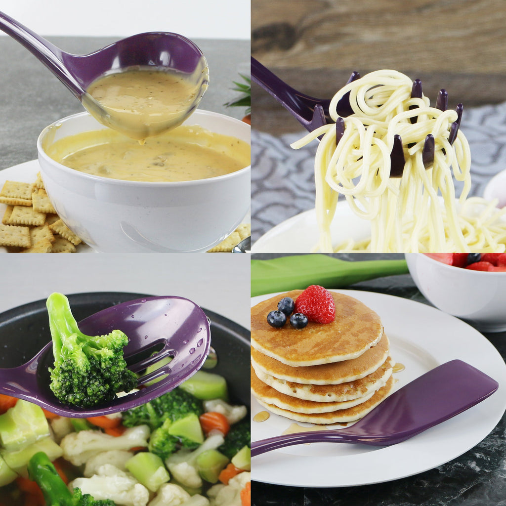 6pc Utensil Set, Plum