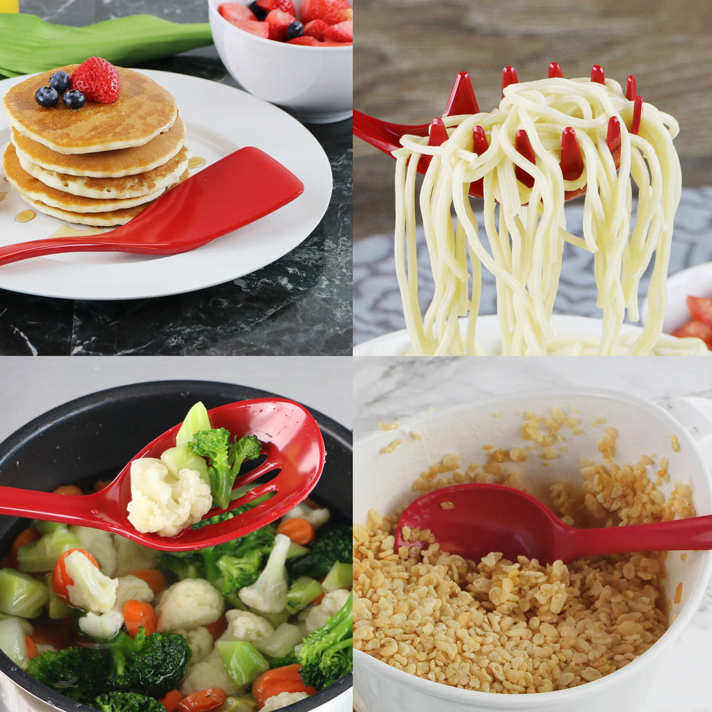 6pc Utensil Set, Red