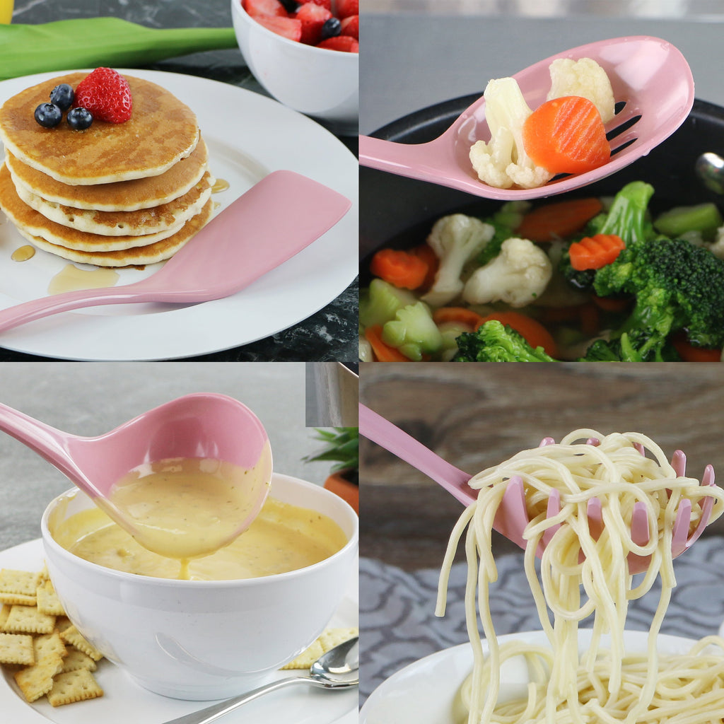6pc Utensil Set, Pink