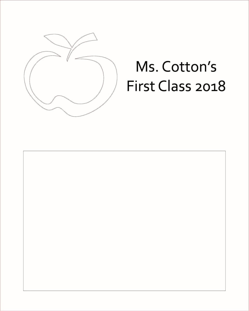 Teacher Picture Frame with Apple Cutout