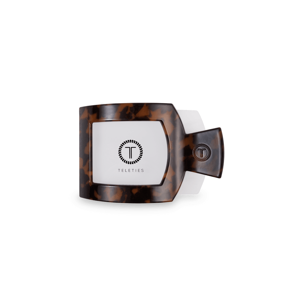 Tortoise Small Flat Square Hair Clip